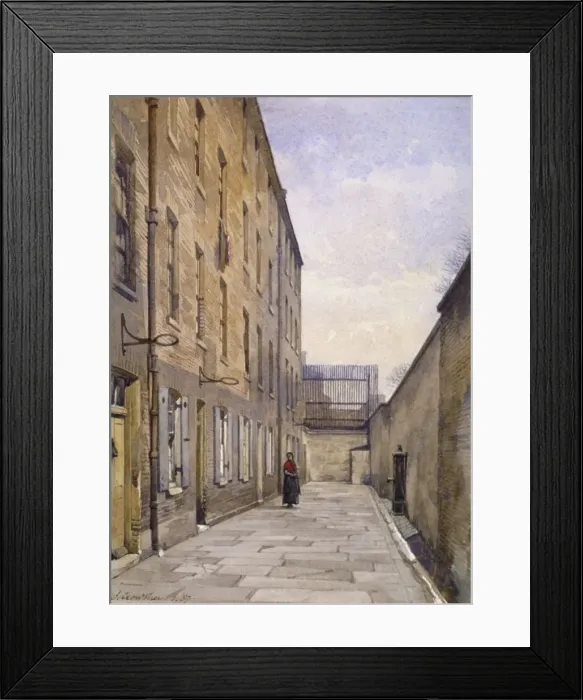 Framed Print : View of Marshalsea Place, Southwark, London, 1887. Artist: John Crowther Framed Print : View of Marshalsea Place, Southwark, London, 1887. Artist: John Crowther