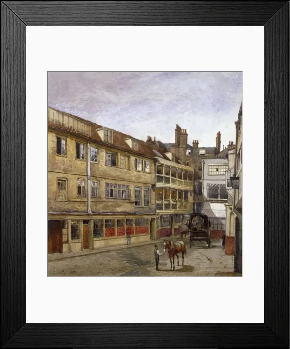 Framed Print : The George Inn, Borough High Street, Southwark, London, 1880. Artist: John Crowther Framed Print : The George Inn, Borough High Street, Southwark, London, 1880. Artist: John Crowther