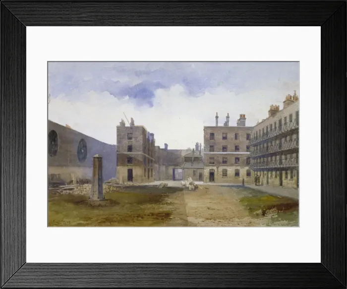 Framed Print : Queens Bench Prison, Borough High Street, Southwark, London, 1879 Framed Print : Queens Bench Prison, Borough High Street, Southwark, London, 1879