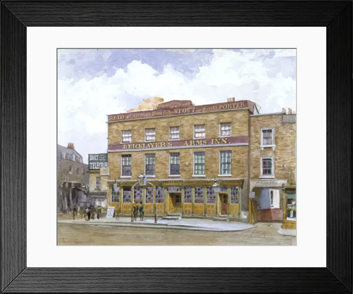 Framed Print : The Bricklayers Arms Inn, Old Kent Road, Southwark, London, 1880. Artist: John Crowther Framed Print : The Bricklayers Arms Inn, Old Kent Road, Southwark, London, 1880. Artist: John Crowther