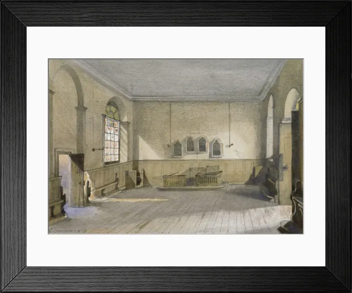 Framed Print : The chapel in Queens Bench Prison, Borough High Street, Southwark, London, 1879 Framed Print : The chapel in Queens Bench Prison, Borough High Street, Southwark, London, 1879