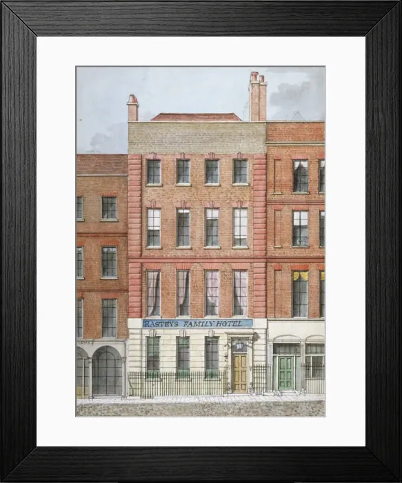 Framed Print : Easteys Family Hotel, Southampton Street, Westminster, London, c1801 Framed Print : Easteys Family Hotel, Southampton Street, Westminster, London, c1801