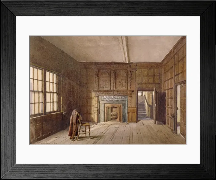 Framed Print : Interior view of Sir John Spencers room in Canonbury House, Islington, London, 1887 Framed Print : Interior view of Sir John Spencers room in Canonbury House, Islington, London, 1887