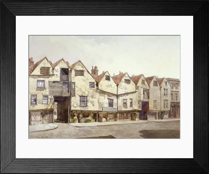 Framed Print : View of shops and houses, Bermondsey Street, Bermondsey, London, 1886 Framed Print : View of shops and houses, Bermondsey Street, Bermondsey, London, 1886