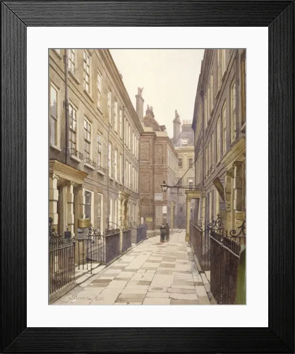 Framed Print : View of Catherine Court, Tower Hill, London, looking east, 1886. Artist: John Crowther Framed Print : View of Catherine Court, Tower Hill, London, looking east, 1886. Artist: John Crowther