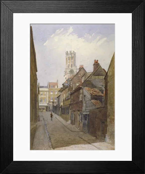 Framed Print : Chigwell Hill, Stepney, London, 1881. Artist: John Crowther Framed Print : Chigwell Hill, Stepney, London, 1881. Artist: John Crowther