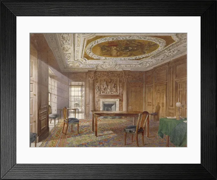 Framed Print : Interior view of the Oak Room, New River Head, Finsbury, London, 1886 Framed Print : Interior view of the Oak Room, New River Head, Finsbury, London, 1886