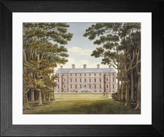 Framed Print : Ham House, Petersham, Surrey, c1800 Framed Print : Ham House, Petersham, Surrey, c1800