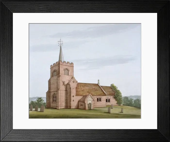 Framed Print : South-west view of the Church of St Michael, Theydon Mount, Essex, c1800 Framed Print : South-west view of the Church of St Michael, Theydon Mount, Essex, c1800