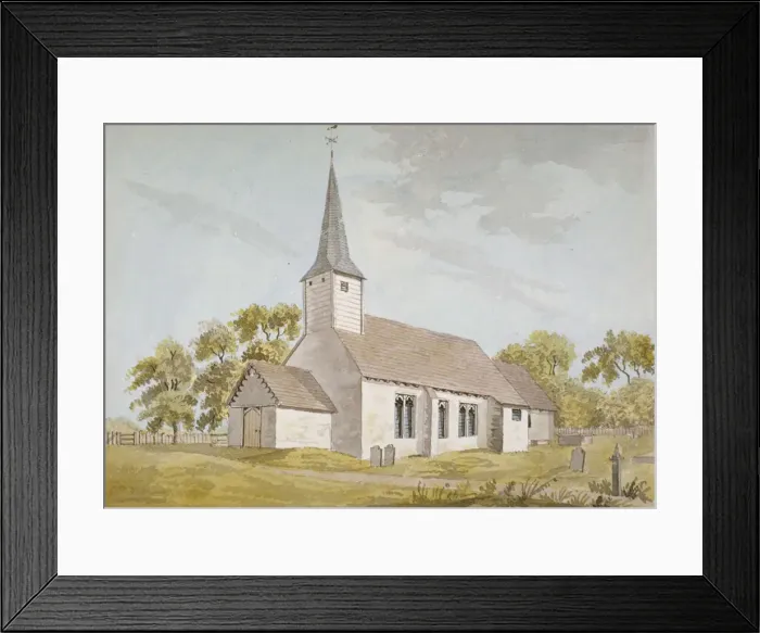 Framed Print : All Saints Church, Foots Cray, Kent, 1790 Framed Print : All Saints Church, Foots Cray, Kent, 1790