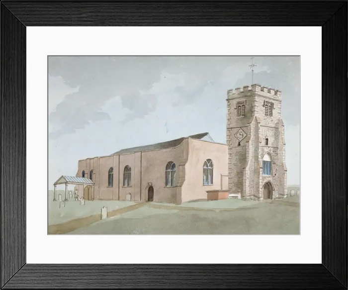 Framed Print : North-west view of All Saints Church, Edmonton, Enfield, London, 1800 Framed Print : North-west view of All Saints Church, Edmonton, Enfield, London, 1800