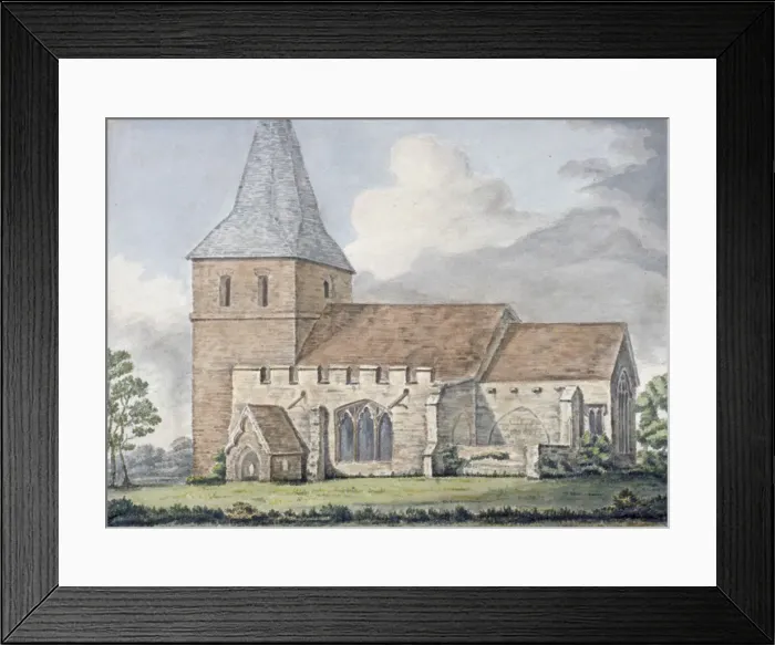 Framed Print : Church of St John the Baptist, Mucking, Essex, 1798 Framed Print : Church of St John the Baptist, Mucking, Essex, 1798