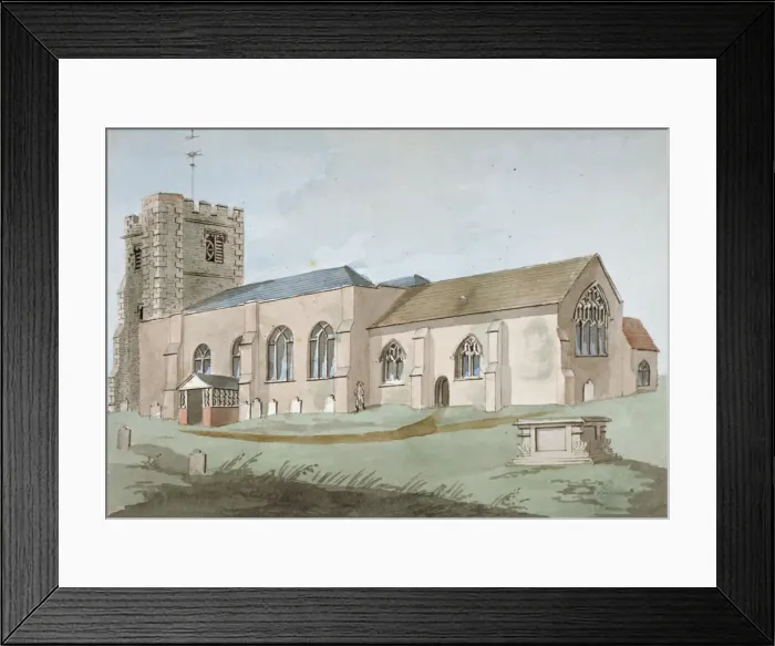 Framed Print : South-east view of All Saints Church, Edmonton, Enfield, London, 1800 Framed Print : South-east view of All Saints Church, Edmonton, Enfield, London, 1800