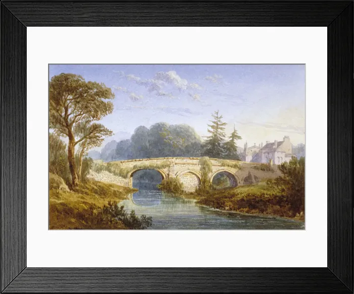 Framed Print : View of Eltham Bridge near Eltham Palace, Woolwich, Greenwich, London, c1830. Artist Framed Print : View of Eltham Bridge near Eltham Palace, Woolwich, Greenwich, London, c1830. Artist