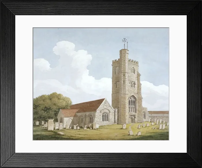 Framed Print : Church of St Margaret, Barking, Essex, c1810 Framed Print : Church of St Margaret, Barking, Essex, c1810