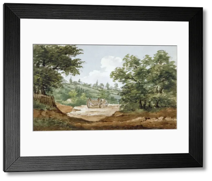 Framed Print : View from the excavations of Highgate Tunnel, London, 1812. Artist: George Arnald Framed Print : View from the excavations of Highgate Tunnel, London, 1812. Artist: George Arnald