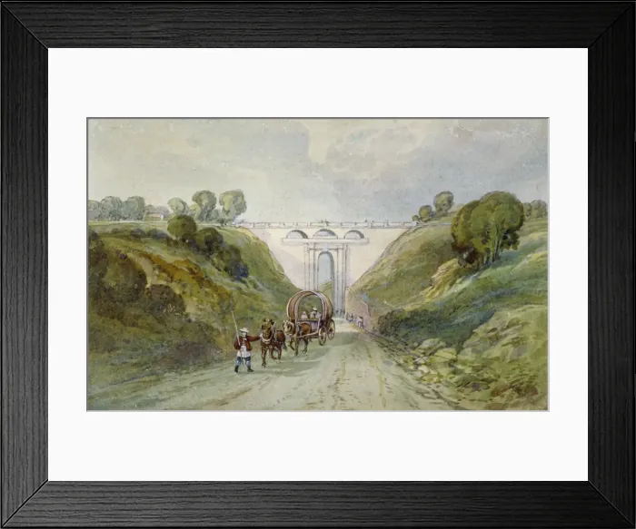 Framed Print : Highgate Archway viaduct, London, c1820 Framed Print : Highgate Archway viaduct, London, c1820