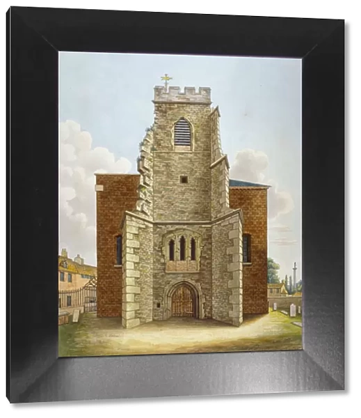 The original tower of the Church of St Lawrence, Brentford, Middlesex, c1820. Artist