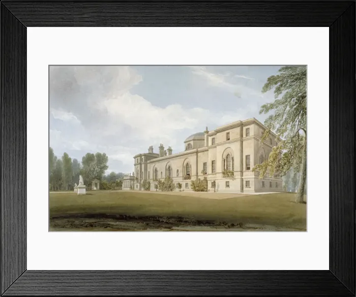 Framed Print : North-west view of Chiswick House, Chiswick, Hounslow, London, 1822 Framed Print : North-west view of Chiswick House, Chiswick, Hounslow, London, 1822