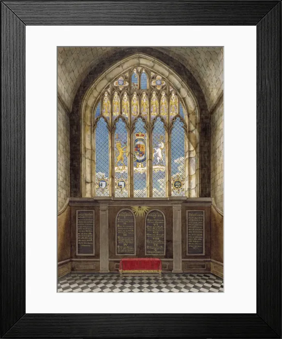 Framed Print : Interior of the Church of St George, Hanworth, Middlesex, 1801 Framed Print : Interior of the Church of St George, Hanworth, Middlesex, 1801