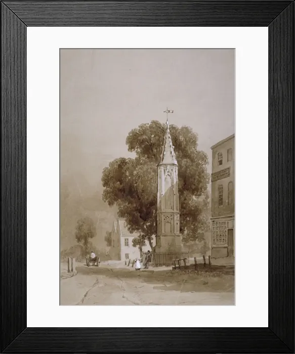 Framed Print : Tottenham High Road, London, c1820. Artist: George Harley Framed Print : Tottenham High Road, London, c1820. Artist: George Harley