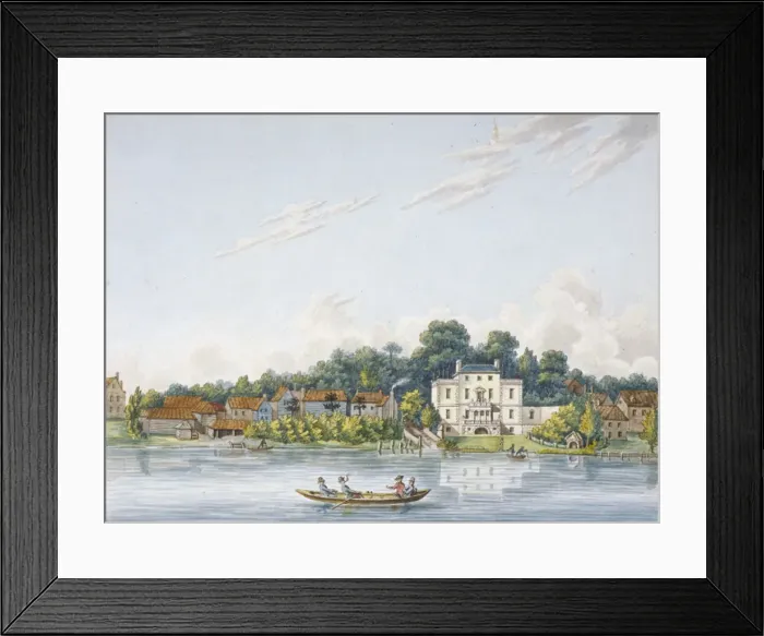 Framed Print : Popes Villa, Twickenham, Middlesex, c1800 Framed Print : Popes Villa, Twickenham, Middlesex, c1800