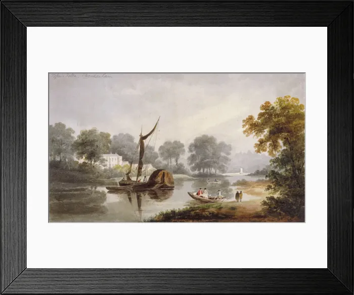 Framed Print : Popes Villa, Twickenham, Middlesex, c1820 Framed Print : Popes Villa, Twickenham, Middlesex, c1820