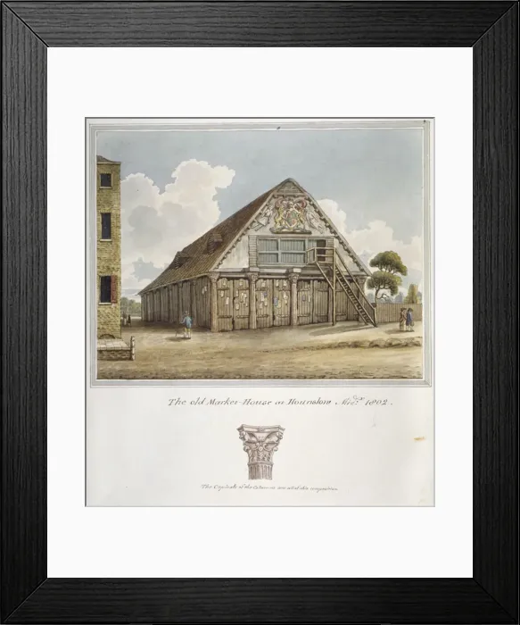 Framed Print : Market House, Fair Street, Hounslow, Middlesex, 1802 Framed Print : Market House, Fair Street, Hounslow, Middlesex, 1802