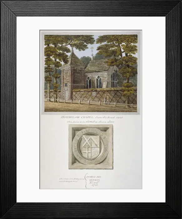 Framed Print : Hounslow Chapel, High Street, Hounslow, Middlesex, 1805 Framed Print : Hounslow Chapel, High Street, Hounslow, Middlesex, 1805
