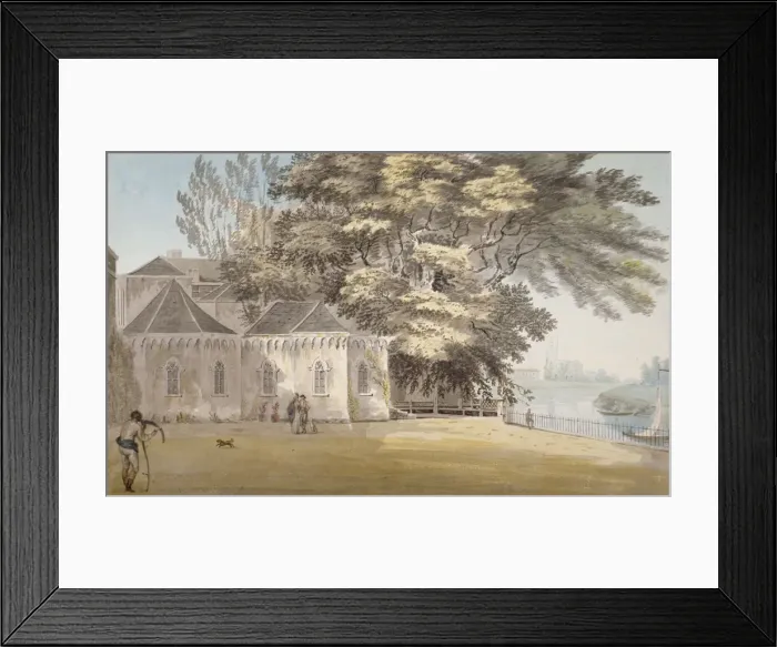 Framed Print : Isleworth, Middlesex, 1787. Artist: John Claude Nattes Framed Print : Isleworth, Middlesex, 1787. Artist: John Claude Nattes