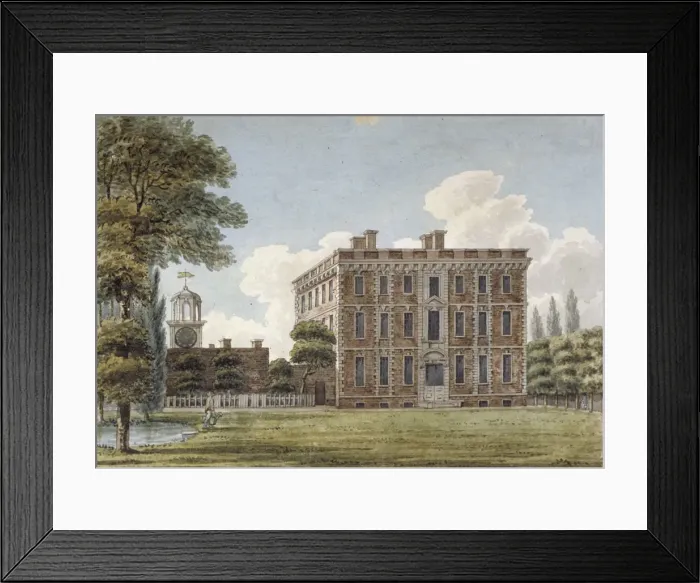 Framed Print : Rear view of Silver Hall, Twickenham Road, Isleworth, Middlesex, 1801 Framed Print : Rear view of Silver Hall, Twickenham Road, Isleworth, Middlesex, 1801