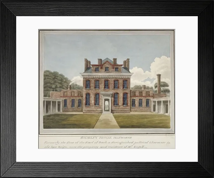 Framed Print : Gumley House, Twickenham Road, Isleworth, Middlesex, c1800 Framed Print : Gumley House, Twickenham Road, Isleworth, Middlesex, c1800