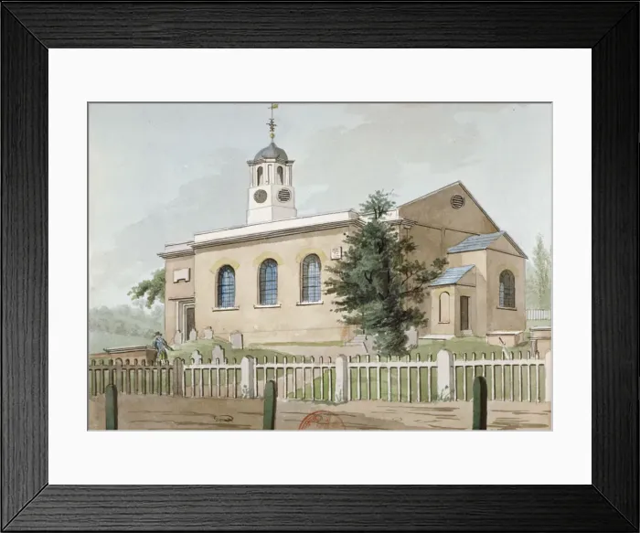 Framed Print : St Marys Church, Hanwell, Middlesex, c1800 Framed Print : St Marys Church, Hanwell, Middlesex, c1800