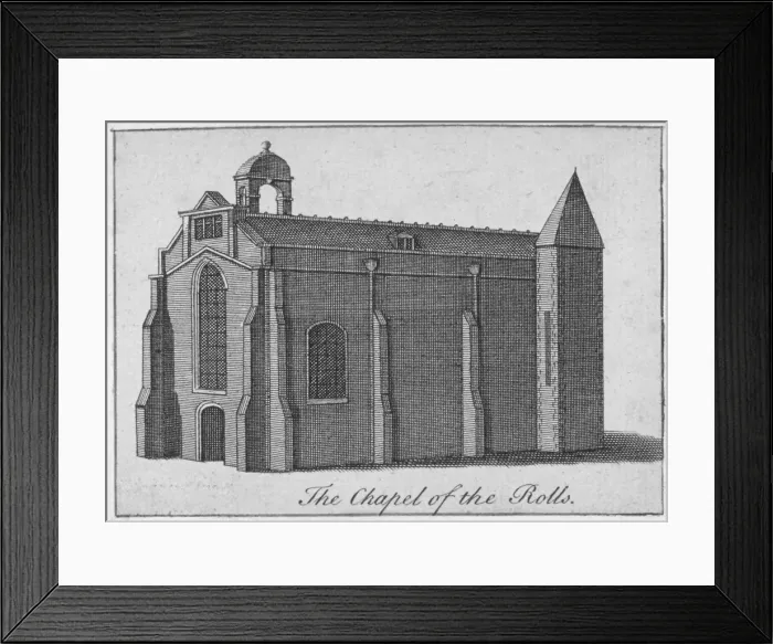 Framed Print : Rolls Chapel, Chancery Lane, City of London, 1750 Framed Print : Rolls Chapel, Chancery Lane, City of London, 1750