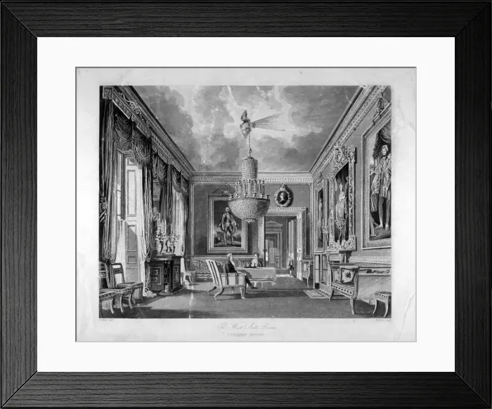 Framed Print : Interior view of the west ante-room in Carlton House, Westminster, London, 1818. Artist Framed Print : Interior view of the west ante-room in Carlton House, Westminster, London, 1818. Artist