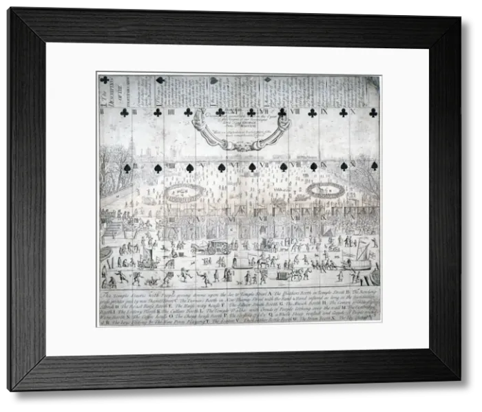 Framed Print : View of the River Thames during the 1683-1684 frost fair, London, 1716 Framed Print : View of the River Thames during the 1683-1684 frost fair, London, 1716