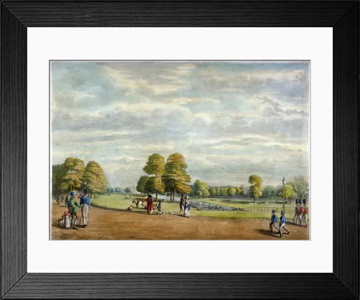 Framed Print : St Jamess Park, Westminster, London, 1826. Artist