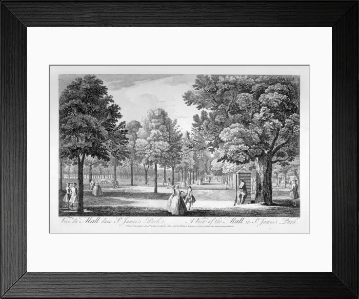 Framed Print : St Jamess Park, Westminster, London, 1745. Artist: William Henry Toms Framed Print : St Jamess Park, Westminster, London, 1745. Artist: William Henry Toms