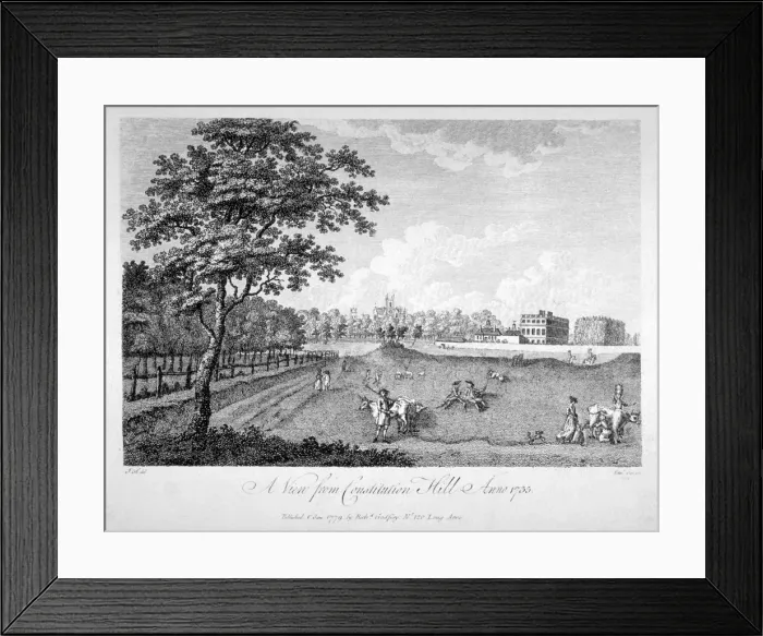 Framed Print : View of St Jamess Park from Constitution Hill, Westminster, London, 1735 (1779) Framed Print : View of St Jamess Park from Constitution Hill, Westminster, London, 1735 (1779)