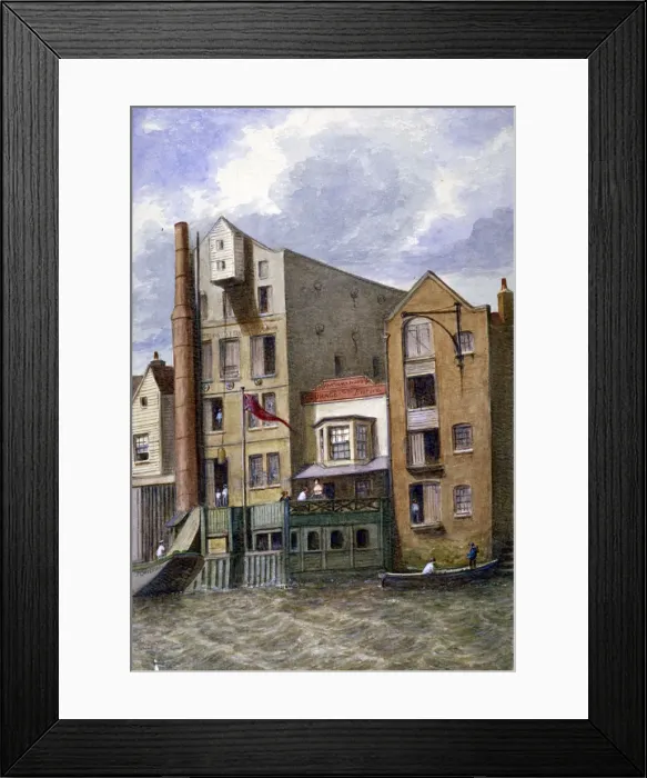 Framed Print : Anchor and Hope Inn, New Crane Stairs, Shadwell, London, c1870. Artist: JT Wilson Framed Print : Anchor and Hope Inn, New Crane Stairs, Shadwell, London, c1870. Artist: JT Wilson