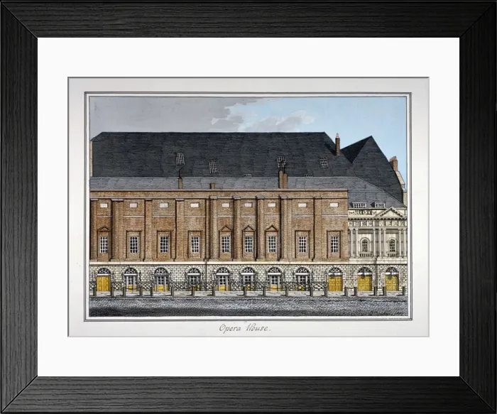Framed Print : The Kings Theatre, Haymarket, Westminster, London, 1807. Artist: Charles Tomkins Framed Print : The Kings Theatre, Haymarket, Westminster, London, 1807. Artist: Charles Tomkins