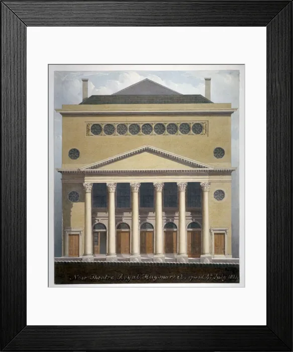 Framed Print : The new Theatre Royal, Haymarket, Westminster, London, 1821 Framed Print : The new Theatre Royal, Haymarket, Westminster, London, 1821