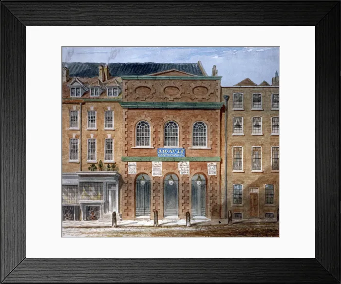 Framed Print : The first Opera House (Kings Theatre), Haymarket, Westminster, London, 1789. Artist Framed Print : The first Opera House (Kings Theatre), Haymarket, Westminster, London, 1789. Artist