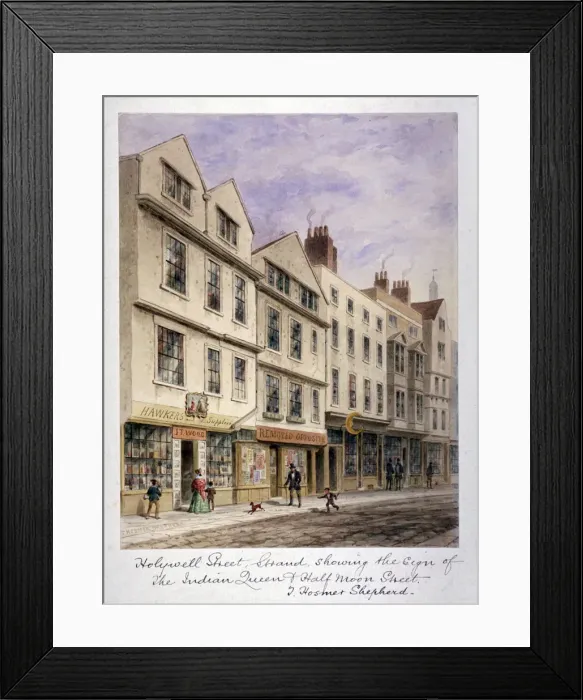 Framed Print : Holywell Street, Westminster, London, c1853. Artist: Thomas Hosmer Shepherd Framed Print : Holywell Street, Westminster, London, c1853. Artist: Thomas Hosmer Shepherd