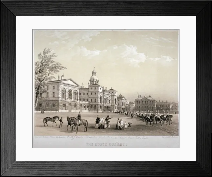 Framed Print : Horse Guards, Westminster, London, 1851. Artist: Thomas Picken Framed Print : Horse Guards, Westminster, London, 1851. Artist: Thomas Picken