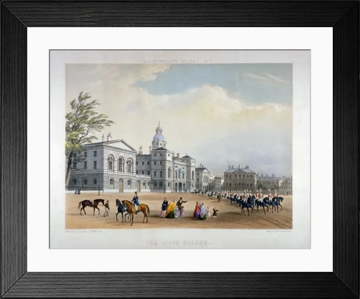 Framed Print : Horse Guards, Westminster, London, 1851. Artist: Thomas Picken Framed Print : Horse Guards, Westminster, London, 1851. Artist: Thomas Picken
