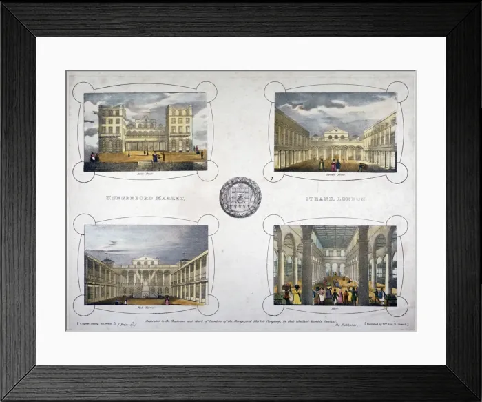 Framed Print : Hungerford Market, Westminster, London, c1835. Artist: Charles Ingrey Framed Print : Hungerford Market, Westminster, London, c1835. Artist: Charles Ingrey