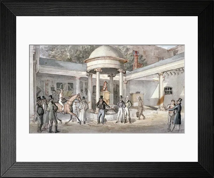 Framed Print : Tattersalls horse sale yard, Hyde Park Corner, Westminster, London, c1850 Framed Print : Tattersalls horse sale yard, Hyde Park Corner, Westminster, London, c1850
