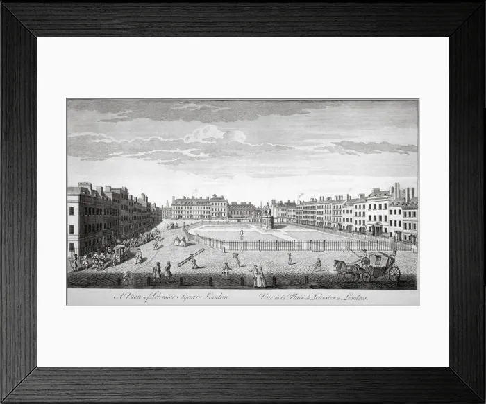 Framed Print : Leicester Square, Westminster, London, c1753 Framed Print : Leicester Square, Westminster, London, c1753