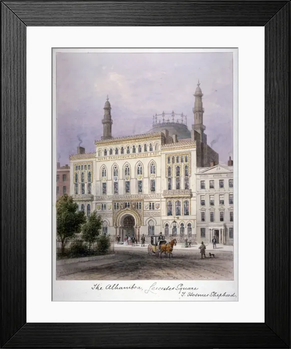 Framed Print : The Alhambra, Leicester Square, Westminster, London, c1858 Framed Print : The Alhambra, Leicester Square, Westminster, London, c1858